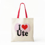I Love Ute Tote Bags