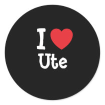 I love Ute heart T-Shirt stickers
