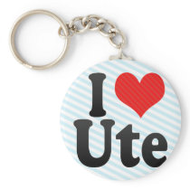 I Love Ute Key Chain