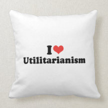 I LOVE UTILITARIANISM - .png Pillow