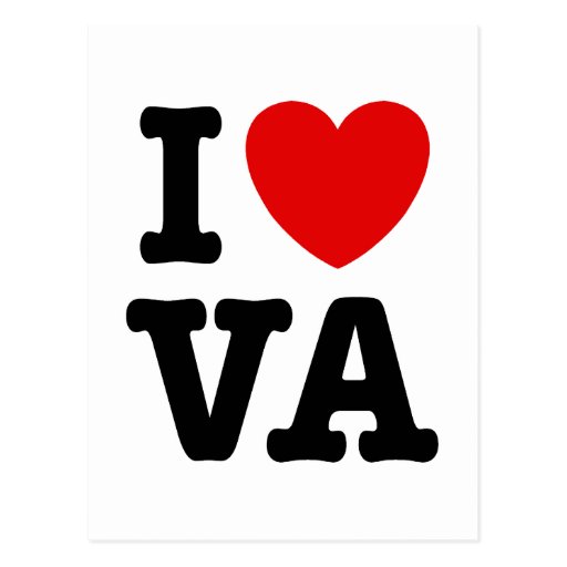 I Love VA Postcard Zazzle