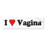 I Love Vagina Bumper Sticker