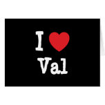 I love Val heart custom personalized cards