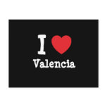 I love Valencia heart T-Shirt Postcards