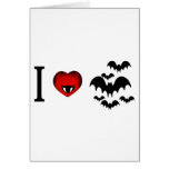 I Love Vampire Bats Card