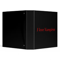 I love Vampires 3 Ring Binders