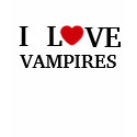eu amo vampiros camisetas