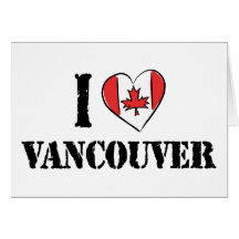 I Love Vancouver Canada Cards