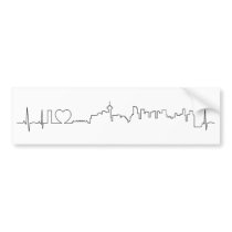 I love Vancouver in an extraordinary ecg style Bumper Sticker