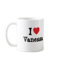I love Vanessa heart T-Shirt mugs