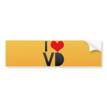 I Love VD Bumper Sticker