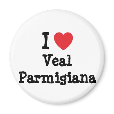 I love Veal Parmigiana heart T-Shirt Fridge Magnet by funnycustomtshirts