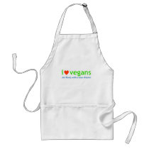 i love vegans aprons