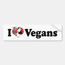 I Love Vegans Bumper Sticker