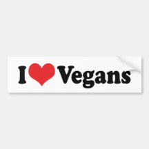 I Love Vegans Bumper Sticker