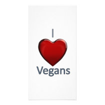 I Love Vegans Custom Photo Card