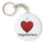 I Love Vegetarians Keychains