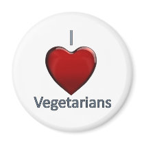 I Love Vegetarians Fridge Magnet
