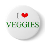 I love veggies pinback buttons