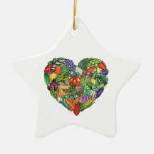 I Love Veggies Ornament
