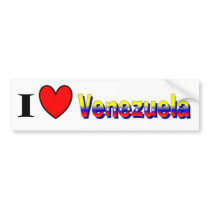 I love Venezuela Bumper sticker bumper stickers by creadoporeliana I love Venezuela Bumper sticker bumper stickers