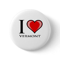 I Love Vermont Pinback Buttons