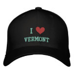 "I LOVE VERMONT"  -- EMBROIDERED BASEBALL CAP