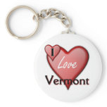 I Love Vermont Key Chain