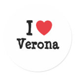 I love Verona heart T-Shirt stickers
