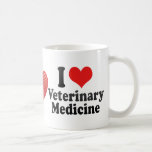 I Love Veterinary Medicine Coffee Mugs