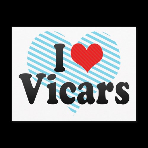 I Love Vicars Post Card