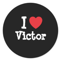 I love Victor heart T-Shirt stickers by funnycustomtshirts I love Victor heart T-Shirt stickers