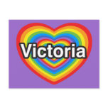 I love Victoria. I love you Victoria. Heart Postcard