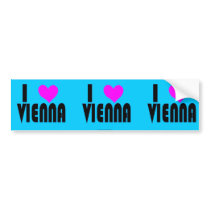 I Love Vienna Austria bumper sticker