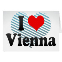 I Love Vienna, Austria Greeting Cards