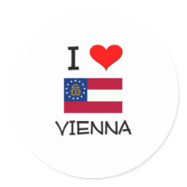 I Love VIENNA Georgia stickers by cityshirt I Love VIENNA Georgia stickers