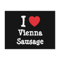 I love Vienna Sausage heart T-Shirt postcards by funnycustomtshirts I love Vienna Sausage heart T-Shirt postcards