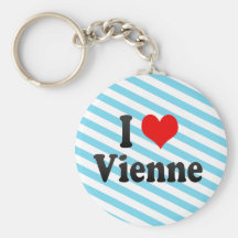 I Love Vienne, France Keychain