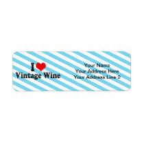 I Love Vintage Wine Return Address Labels