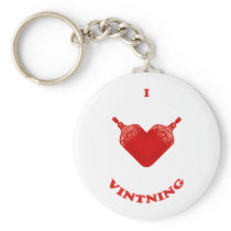 I Love Vintning Keychain