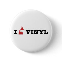 i love vinyl buttons