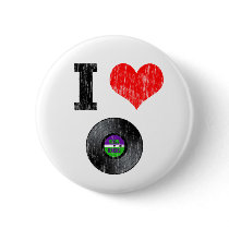 I Love Vinyl Records buttons