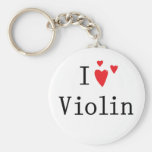 I Love Violin Keychains