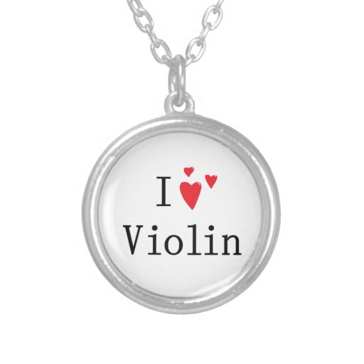 I Love Violin Necklaces