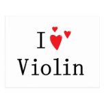 I Love Violin Postcard