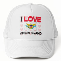 I Love Virgin Island hats