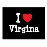 I love Virgina heart T-Shirt Post Cards