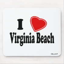 I Love Virginia Beach Mousepads
