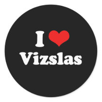 I Love Vizslas Round Sticker