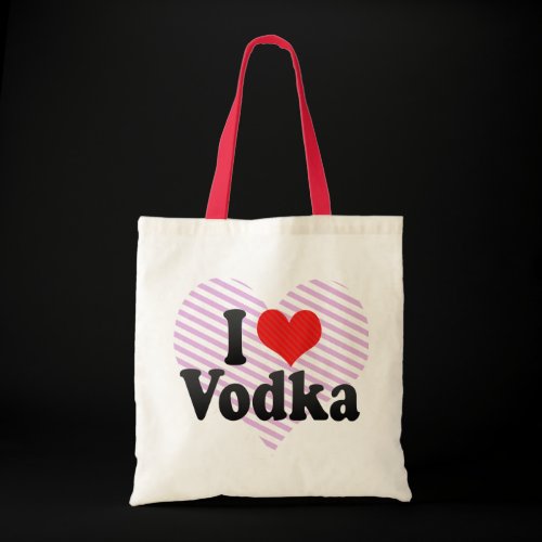 I Love Vodka Tote Bags